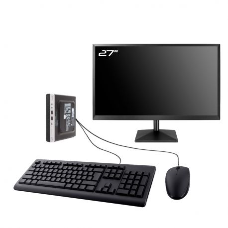 PC HP EliteDesk 705 G4 DM Ecran 27" AMD 2200GE RAM 32Go SSD 250Go W11 Wifi