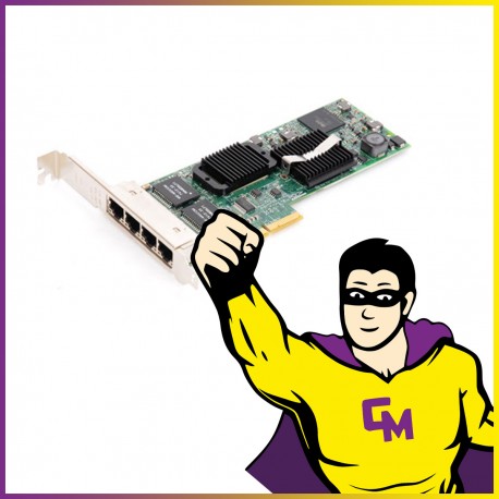 Carte INTEL PRO/1000 VT 0HM9JY Quad-Port RJ45 PCIe High Profile