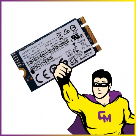 SSD SATA M.2 2242 32Go HP Z400S SD8SMAT-032G-1006 Clé M & B