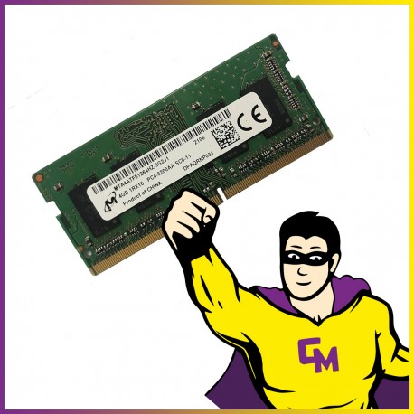 4Go RAM DDR4 Micron MTA4ATF51264HZ-3G2J1 SODIMM 3200 Mhz Mémoire PC Portable