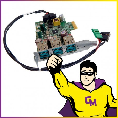 Carte HP 754888‑001 3 Port Alimenté USB PCIe Low Profile