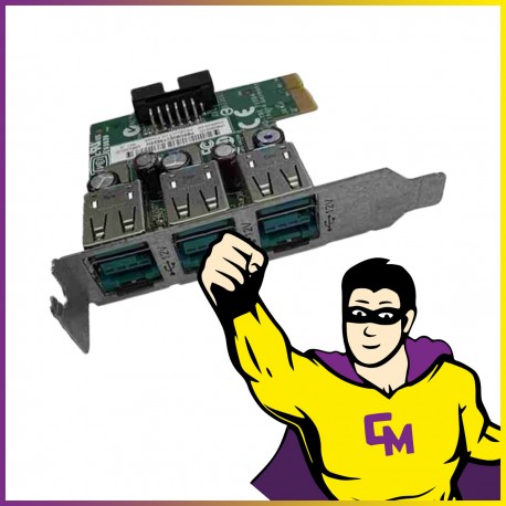 Carte HP 640269-001 3 Port Alimenté USB PCIe Low Profile