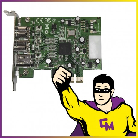 Carte StarTech PEX1394B3LP Port FireWire Molex PCIe Low Profile