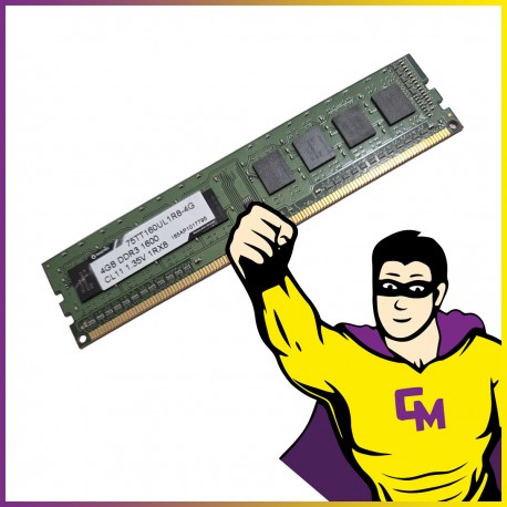4Go RAM DDR3 Timetec 75TT160UL1R8-4G DIMM 1600 Mhz Mémoire PC