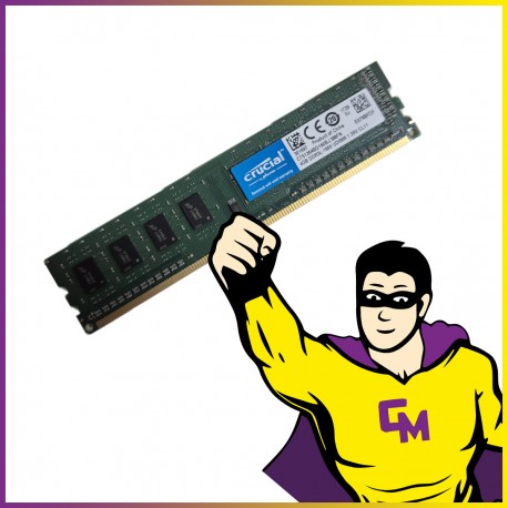 4Go RAM DDR3L Crucial CT51264BD160BJ.M8FN DIMM 1600 Mhz Mémoire PC