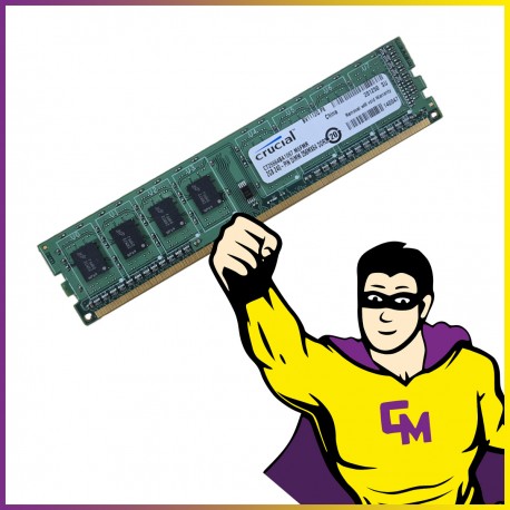2Go RAM DDR3 Crucial CT25664BA1067.M8FMR 1066 Mhz Mémoire PC