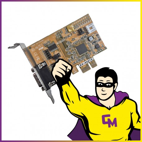 Carte Série Interface Série Exsys EX-44072 Port Série DB-9 PCIe Low Profile
