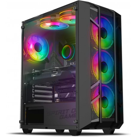 Boitier PC Gaming Spirit Of Gamer Rebel NX ATX mATX ITX ARGB Noir NEUF