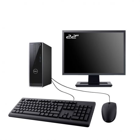 PC Dell 3470 SFF Ecran 22" Intel I7-8700 RAM 16Go SSD 4To HDMI Wifi W11