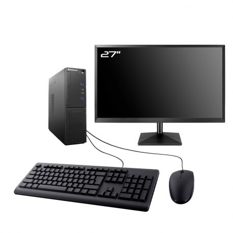 PC Lenovo S510 SFF Ecran 27" Intel I7-6700 RAM 8Go SSD 250Go Wifi W11