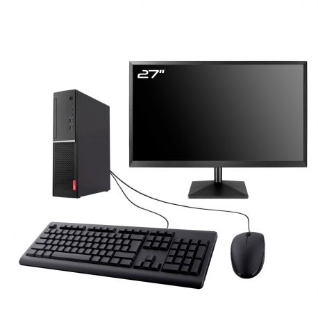 PC Lenovo V520S SFF Ecran 27" Intel I3-6100 RAM 16Go SSD 2To HDMI Wifi W11