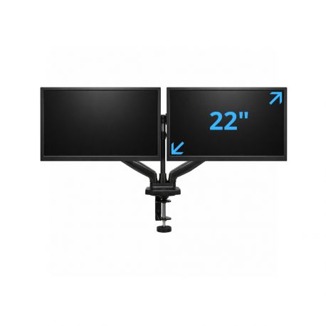 Lot de 2 Écrans PC 22 Pouces avec Support de Bureau – Double Écran – Câbles Inclus