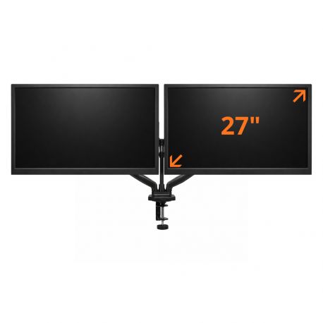 Lot de 2 Écrans PC 27 Pouces avec Support de Bureau – Double Écran – Câbles Inclus