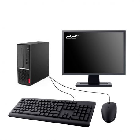 PC Lenovo V530S SFF Ecran 22" Intel I7-8700 RAM 32Go SSD 500Go HDMI Wifi W11