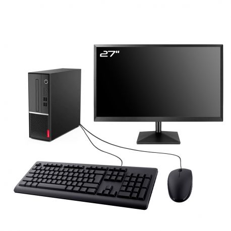 PC Lenovo V530S SFF Ecran 27" Intel I7-8700 RAM 32Go SSD 2To HDMI Wifi W11