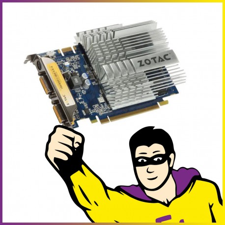 Carte Graphique Zotac 9500GT 512Mo DDR2 PCIe DVI-I S-VIDEO High Profile
