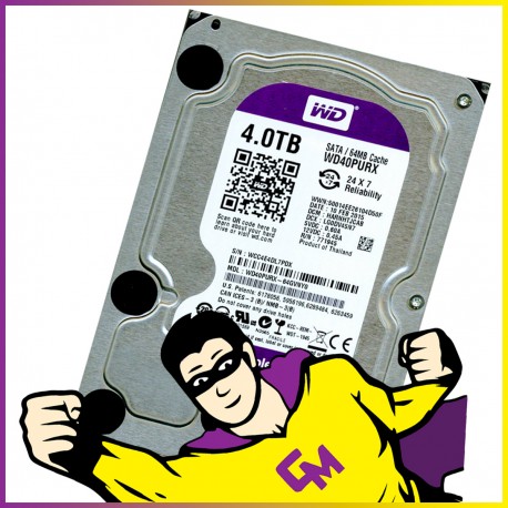 Disque Dur 4To 3.5" Western Digital WD40PURX SATA III 6 Gbps HDD 5400tr/min