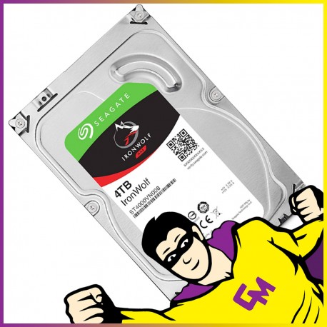 Disque Dur 4To 3.5" Seagate IronWolf ST4000VN008 SATA III 6 Gbps HDD 5900tr/min