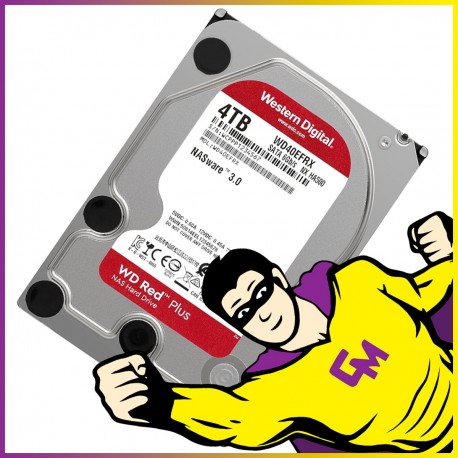 Disque Dur 4To 3.5" Western Digital WD40EFRX SATA III 6 Gbps HDD 5400tr/min