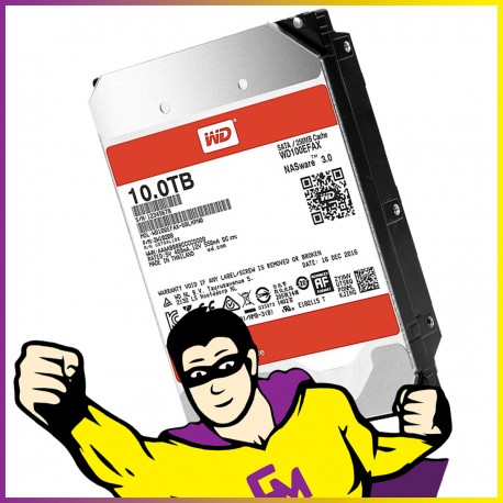 Disque Dur 10To 3.5" Western Digital WD100EFAX SATA III 6 Gbps HDD 5400tr/min