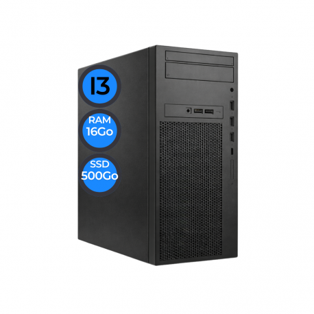 PC Tour I3-8100 16Go 500Go SSD W11 Pro Wifi Open Office