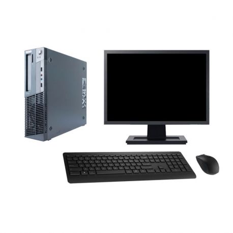 PC Lenovo M91p SFF Intel I5-2400 8Go Disque 500Go Graveur Wifi W11 Ecran 19"