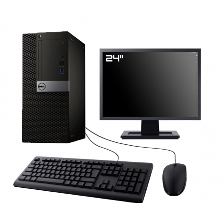 PC Dell OptiPlex 5040 MT Ecran 22" intel I5-6500 RAM 8Go SSD 2To W10 Wifi