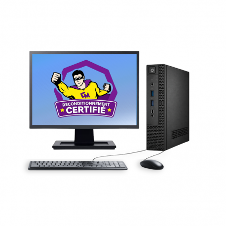 SFF PC i5-10500 16Go 500Go SSD W11 Pro Wifi Écran 27" OpenOffice