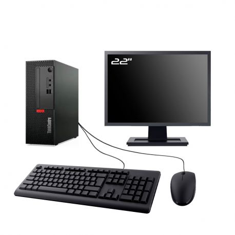 PC Lenovo M70C SFF Ecran 22" Intel I3-10100 RAM 32Go SSD 500Go Wifi W11