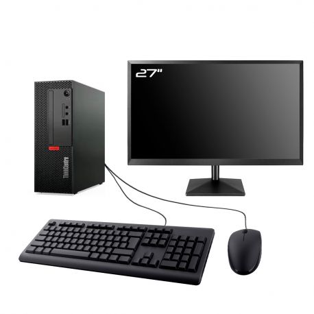 PC Lenovo M70C SFF Ecran 27" Intel I5-10400 RAM 32Go SSD 2To Wifi W11