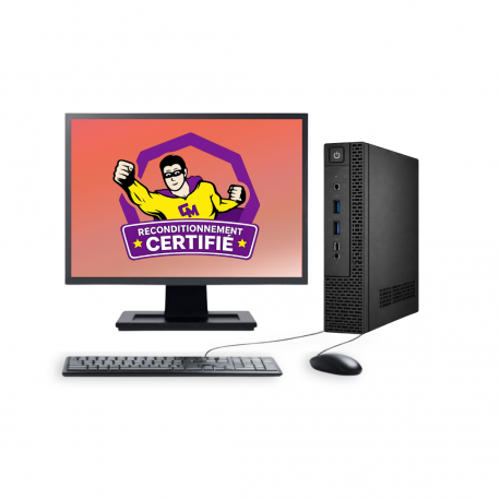SFF PC i7-10700 16Go 500Go SSD W11 Pro Wifi Écran 27" OpenOffice
