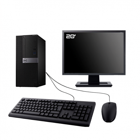 PC Dell Optiplex 7040 MT Ecran 27" Intel I7-6700 RAM 8Go SSD 960Go W11 Wifi