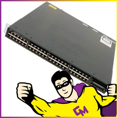 Switch 48 Ports Cisco Catalyst 3650 48 WS-C3650-48TQ Gigabit Ethernet Fibre SFP+
