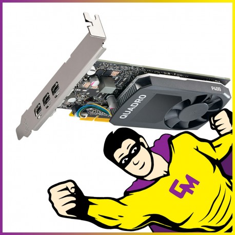 Carte Graphique Nvidia Quadro P400 2Go GDDR5 PCIe Mini Display-Port High Profile