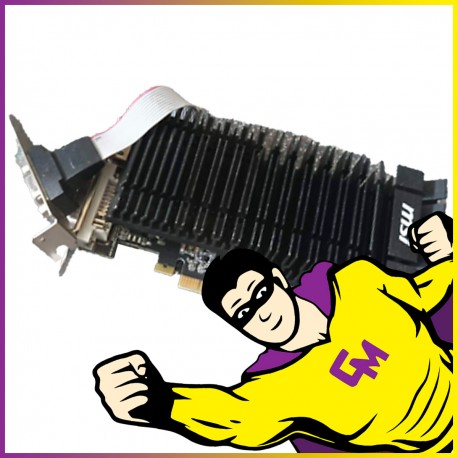Carte Graphique MSI Nvidia GeForce GT610 1Go GDDR3 PCIe HDMI DVI VGA Low Profile