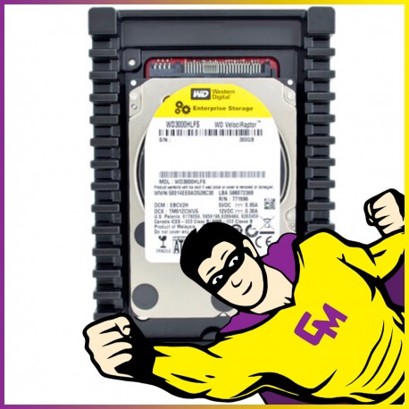Disque Dur 300Go 2.5" Western Digital HDD WD3000HLFS SATA II 3Gbps IcePack 3.5"
