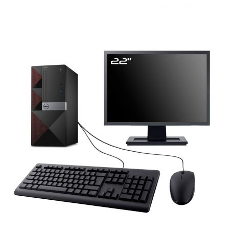 PC Dell Vostro 3650 MT Ecran 22" Intel I5-6500 RAM 8Go SSD 2To HDMI Wifi W11