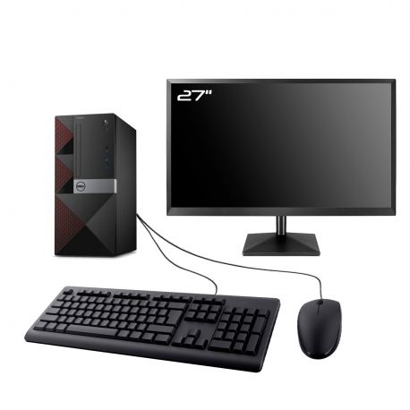 PC Dell Vostro 3650 MT Ecran 27" Intel I7-6700 RAM 8Go SSD 500Go HDMI Wifi W11