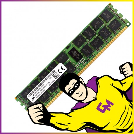 16Go RAM DDR3 PC3L-12800R MT36KSF2G72PZ-1G6E1KE DIMM Mémoire Serveur ECC REG MonsieurCyberman