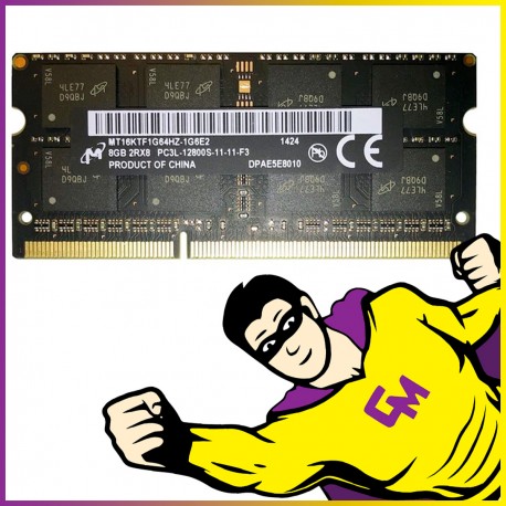 8Go RAM DDR3 PC3L-12800S MT16KTF1G64HZ-1G6E2 SODIMM Mémoire PC Portable MonsieurCyberman