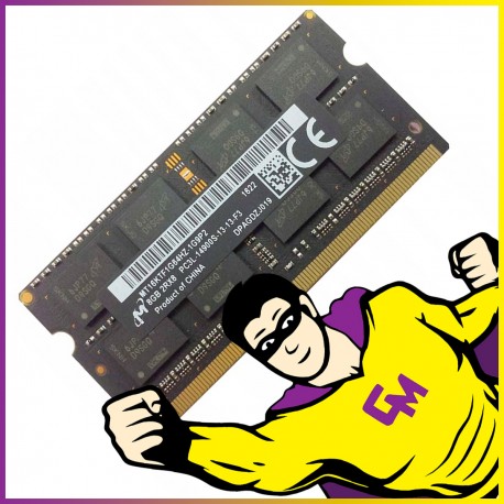 8Go RAM DDR3 PC3L-14900S MT16KTF1G64HZ-1G9P2 SODIMM Mémoire PC Portable MonsieurCyberman
