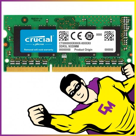 8Go RAM DDR3 PC3L-14900S CT8G3S186DM.M16FP SODIMM Mémoire PC Portable MonsieurCyberman