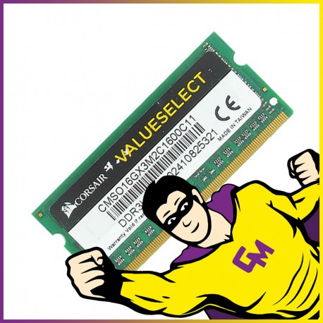 8Go RAM DDR3L PC3L-12800 CMSO16GX3M2C1600C11 SODIMM Mémoire PC Portable MonsieurCyberman