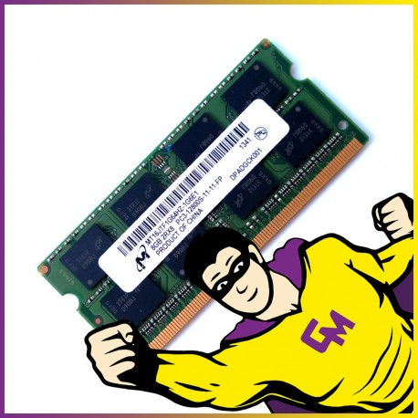 8Go RAM DDR3 PC3-12800S MT16JTF1G64HZ-1G6E1 SODIMM Mémoire PC Portable MonsieurCyberman
