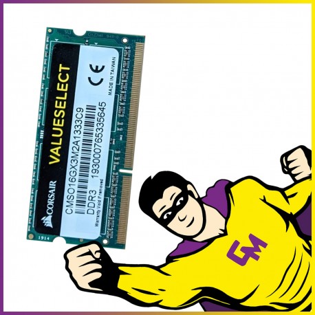 8Go RAM DDR3 PC3-10600 CMSO16GX3M2A1333C9 SODIMM Mémoire PC Portable MonsieurCyberman