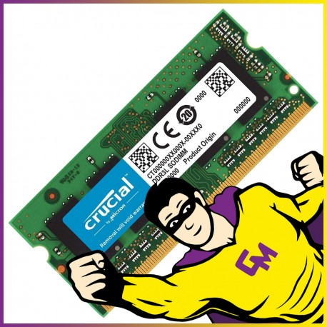 8Go RAM DDR3 PC3-12800 CT102464BF160B.M16FDD SODIMM Mémoire PC Portable MonsieurCyberman
