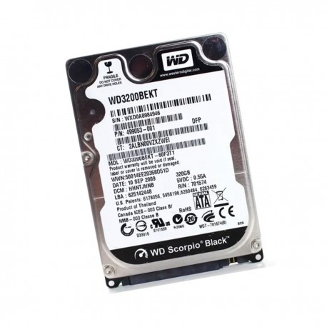 Disque Dur 160Go SATA 2.5" WD Scorpio Blue WD1600BPVT-00JJ5T0 771692 5400RPM 8Mo