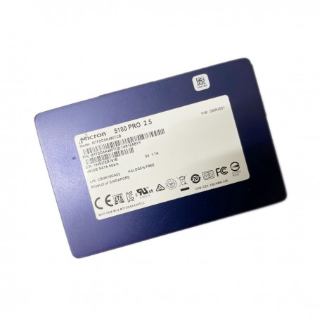 SSD 480Go 2.5" Micron 5100 PRO MTFDDAK480TCB-1AR1ZABCB SATA III 6Gbps