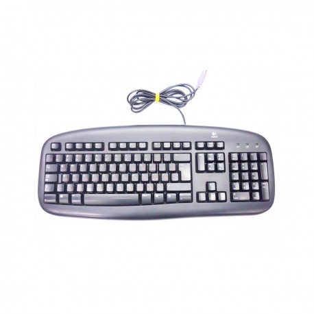 Clavier AZERTY PS2 Logitech Deluxe Keyboard Y-SU61 Noir 106 Touches Keyboard