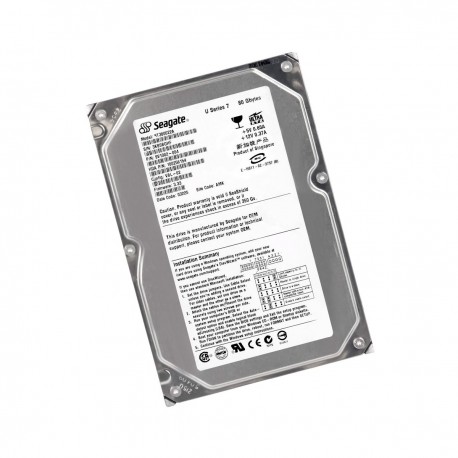 Disque Dur 80Go IDE ATA 3.5" Seagate U Series 7 ST380022A 7200RPM 1Mo